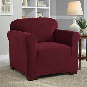 Perfect Fit NeverWet Luxury Chair Slipcover Garnet